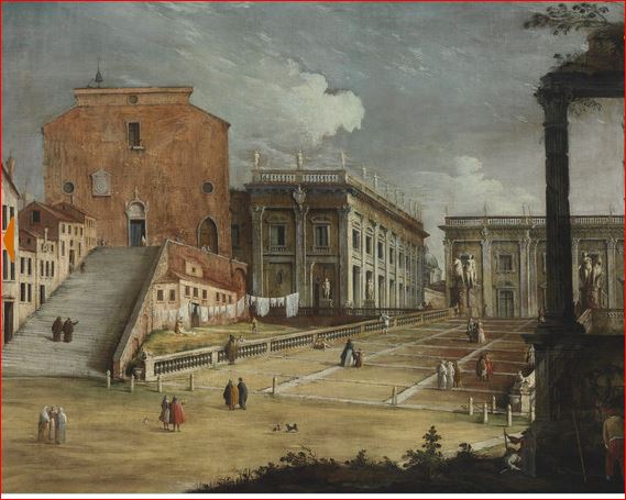 Santa Maria Aracoeli e il Campidoglio, Canaletto