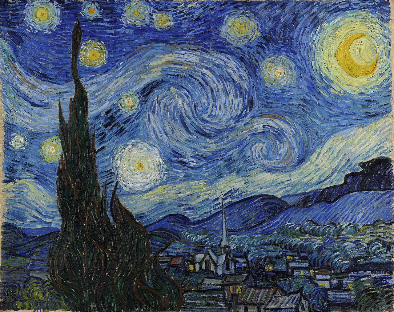 L'immagine raffigura la Starry Night di Van Gogh