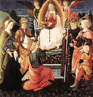 L'immagine raffigura la Madonna della Cintola di Lippi