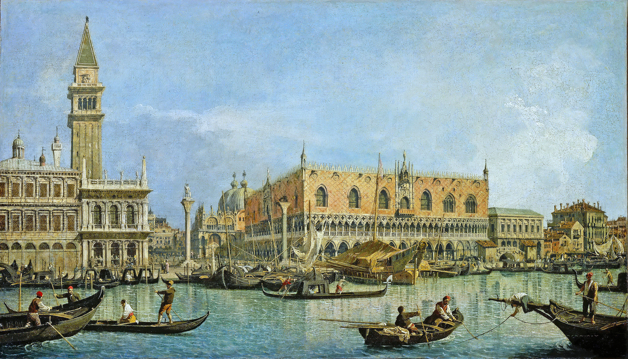 L'immagine rappresenta un dipinto diCanaletto, Venezia Palazzo Ducale, Mesée du Louvre Parigi