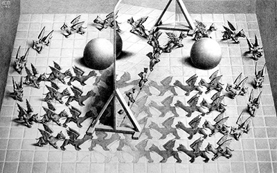 Esempi di geometria frattale Escher