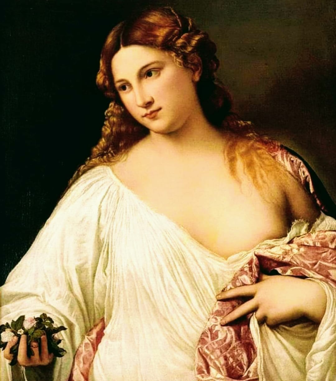 Flora, Tiziano Vecellio, Galleria degli Uffizi, Firenze