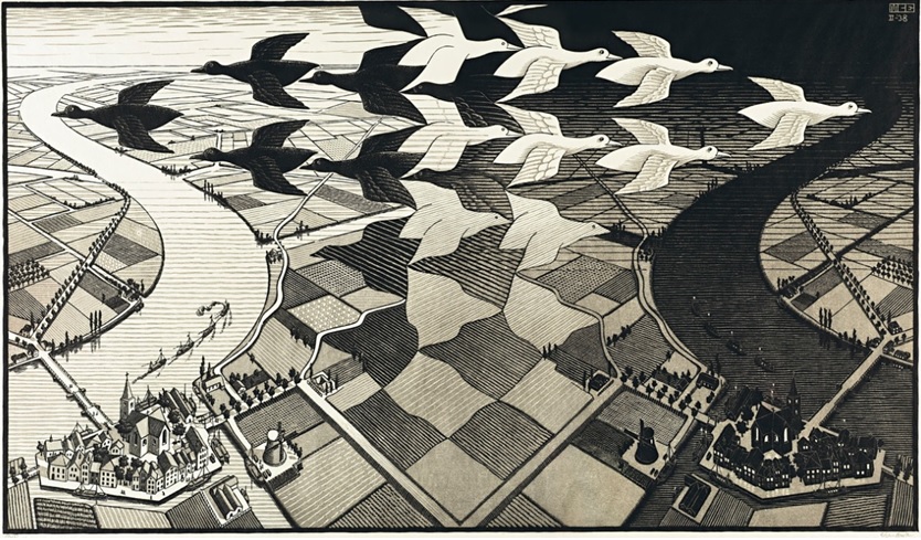Giorno e notte Maurits Cornelis Escher, 1938
