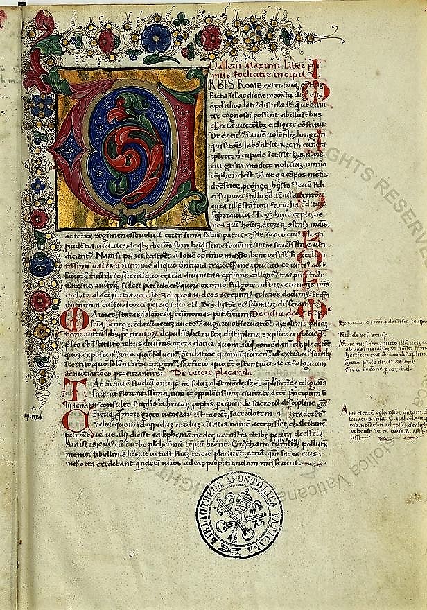 Pagina del Corpus iuris civilis con le glosse dagli studiosi