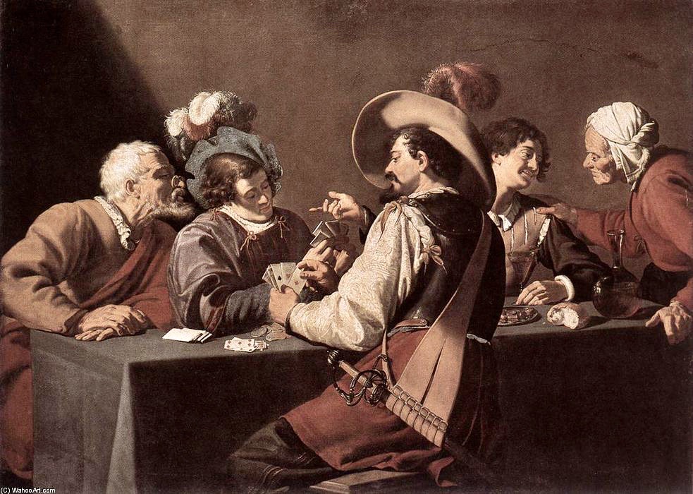 L'immagine raffigura i Giocatori di carte di Rombouts