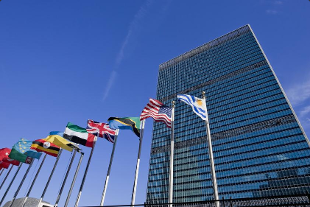 L'immagine raffigura il "Palazzo di Vetro", sede dell'ONU - New York