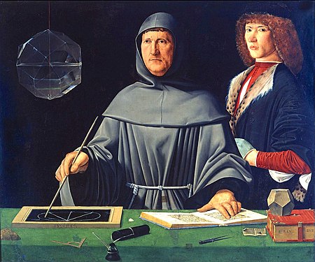 Ritratto di Luca Pacioli J. de' Barbari, Museo Nazionale di Capodimonte (1495)