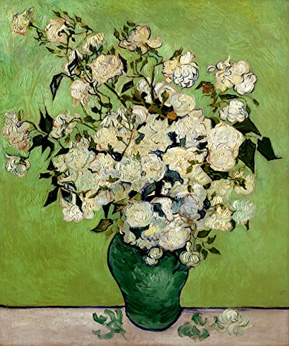 L'immagine rappresenta delle rose dipinte da Van Gogh