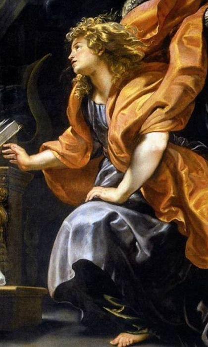 L'immagine rappresenta un particolare con angelo di Rubens