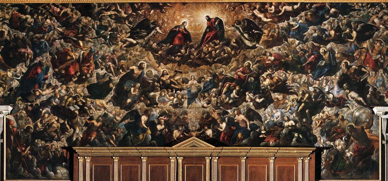 L'immagine raffigura il Paradiso di Tintoretto