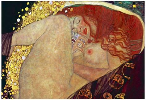 L'immagine rappresenta Danae di G. Klimt