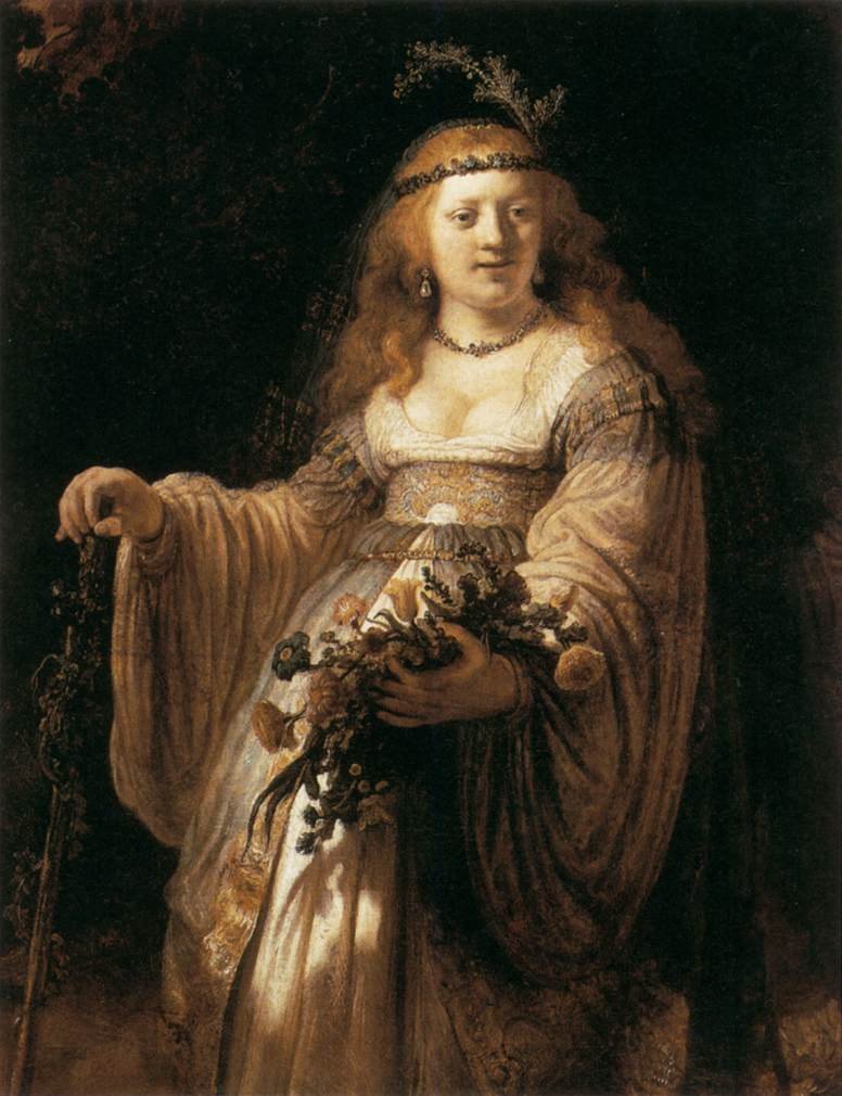 Saskia in veste di Flora, Rembrandt, National Gallery, Londra